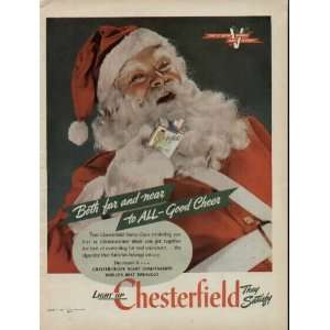   Bonds For Victory. .. 1944 Chesterfield Cigarettes War Bond Ad