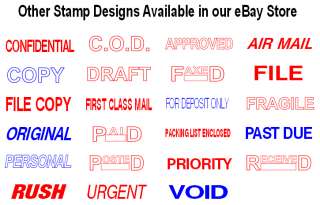 Address or Custom Text 3 Line Pre Inked Stamp FREE S&H  