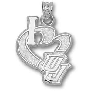  Utah Jazz NBA I Heart Logo 3/4 Pendant (Silver) Sports 