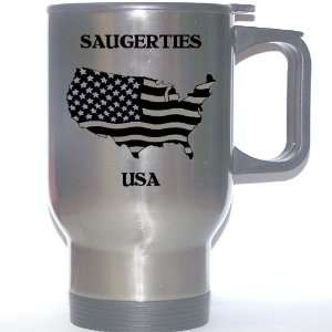  US Flag   Saugerties, New York (NY) Stainless Steel Mug 
