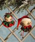 Bethany Lowe Christmas Robin Seeber Elfin Bell Ornament Set RS0022