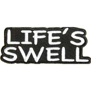  Lifes Swell iron on patch, 3.5x1.5 in, embroidered iron 