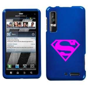   DROID 3 XT862 PINK SUPERMAN ON BLUE HARD CASE COVER: Everything Else
