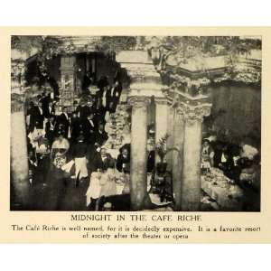  1912 Print Cafe Riche Paris France Column Architecture Theater 