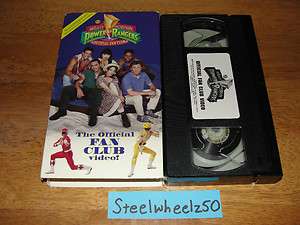   Morphin Power Rangers The Official Fan Club Video VHS Saban 1994 RARE