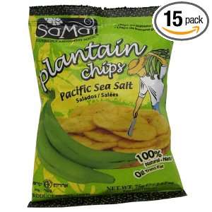 Samai Plantain chips Pacific Sea Salt, 2.65 Ounce (Pack of 15)  