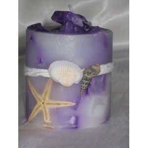  Lavender Sea shell Candle: Home & Kitchen