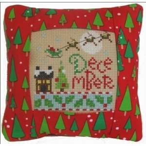  December 2011 Small Pillow Kit   Cross Stitch Kit: Arts 