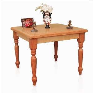   Cabinet Craft Wood End Table With Farm Style Legs