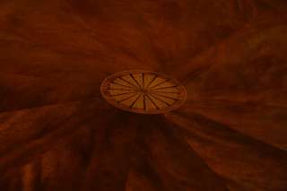 Round Dining Table w/ Leaves  Mahogany Perimeter Table  