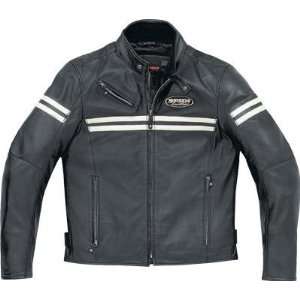   Leather Jacket, Black/Ice, Apparel Material: Leather, Size: Sm P87 341