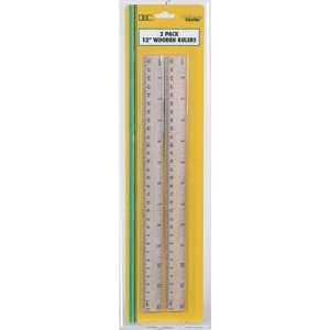  WOODEN RULER 30CM/12 2PK (Sold 3 Units per Pack 