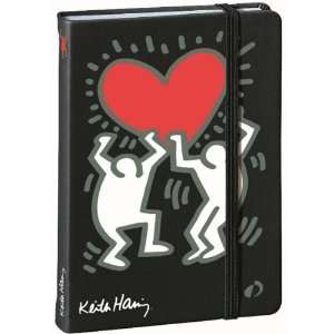   Keith Haring 4X6 Lined Ivory Paper Heart Notebooks