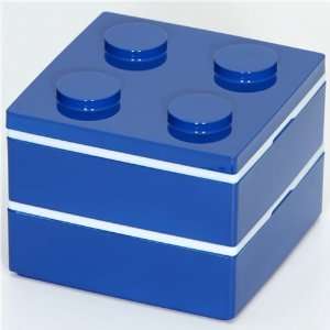  funny blue building block Bento Box from Japan: Kitchen 