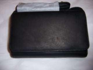 Rolfs Black Genuine Leather Wallet on a String  