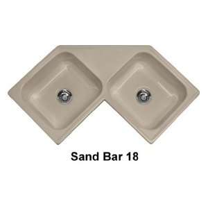 : CorStone 31318 Sand Bar Harmony Harmony Double Bowl Self Rim Corner 