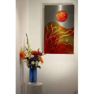 com Abstract Sunshine Painting on Metal Wall Art, Wall Decor, Design 