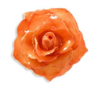  Lacquer Dipped Orange Adjustable Rose Ring Jewelry