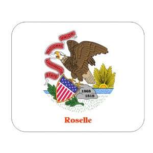  US State Flag   Roselle, Illinois (IL) Mouse Pad 
