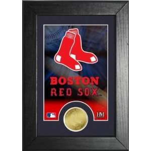    Boston Red Sox Gold  Tone Bronze Coin Frame 