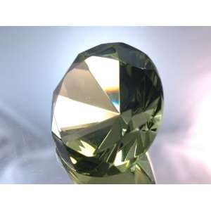    60mm Peridot Crystal Diamond Jewel Paperweight