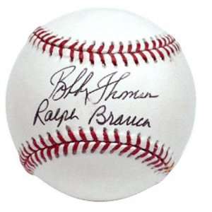  Ralph Branca & Bobby Thomson Autographed Baseball: Sports 