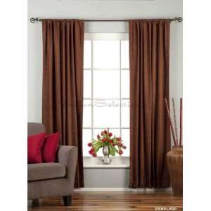 Brown Rod Pocket Velvet Curtain / Drape / Panel   84   Piece