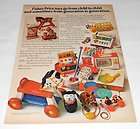 1976 Fisher Price ad page ~ RIDING HORSE, PUZZLE PUPPY