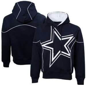 Dallas Cowboys Navy Blue Rocket 88 Pullover Hoodie Sweatshirt (Medium)