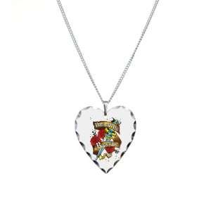  Necklace Heart Charm Rock N Roll Royalty: Artsmith Inc 