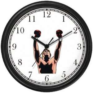  Boxer Victorious   Boxing or Martial Arts Wall Clock by 