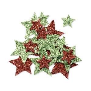  Jolees By You Dimensional Embellishment Glitter Stars Red 