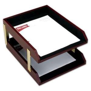  Dacasso Brescia Leather Double Letter Tray Office 