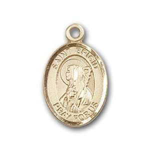  Badge Medal with St. Brigid of Ireland Charm and Godchild Pin Brooch