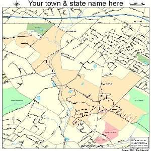  Street & Road Map of Bryn Athyn, Pennsylvania PA   Printed 