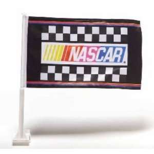 NASCAR Car Flag W/Wall Brackett Set Of 2   Car Flag Nascar:  