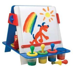    My Tabletop Easel with Brushes and Magnetic Letters: Toys & Games