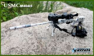 ZY TOYS USMC M40A5 Sniper Rifle Set Snow Ver. 1/6  