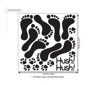 FOOTPRINTS ★ WALL STICKER GRAPHIC ART DECAL REMOVABLE  