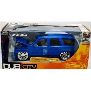 Toys   Dub City   2002 Cadillac Escalade   Blue   GFG Dresden 8 Wheels 