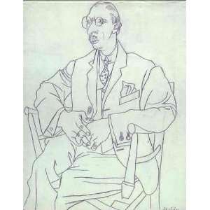   Picasso   24 x 32 inches   Portrait of Igor Stravinsky