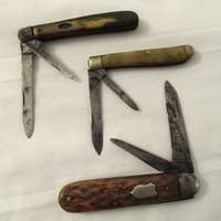   of 15 Old Vintage Pocket Knives  Kabar Case Remington Henckels & More