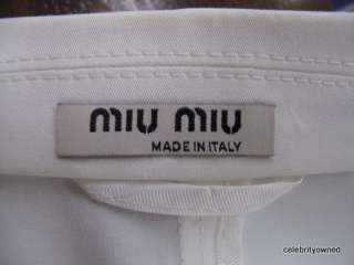 Miu Miu White Long Sleeve Triple Pocket Blazer 40  