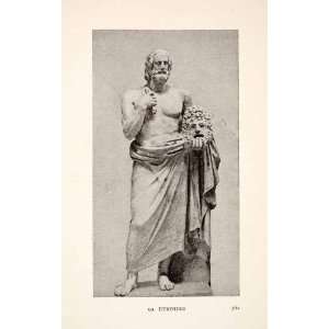 1913 Print Ancient Greece Sculpture Euripides Tragedians Hellenistic 