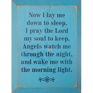  Now I Lay Me Down To Sleep (Whole Prayer) Wooden Sign 