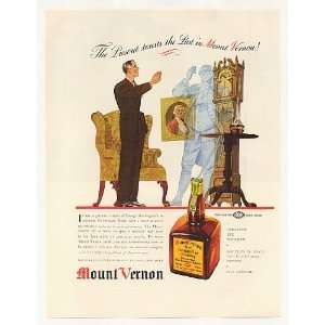  1937 Mount Vernon Whiskey Toast Past G Washington Print Ad 