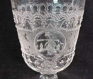 Minerva Early American Pattern Glass Goblet  