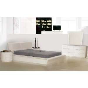  Vig Furniture Symphony Queen Contemporary White Lacquer 