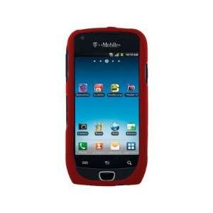  Hard Rubber Coated Plastic Phone Protector Case Cover Red 