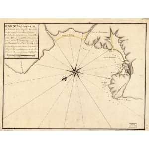  1770 map of Chile, Valparaiso Bay